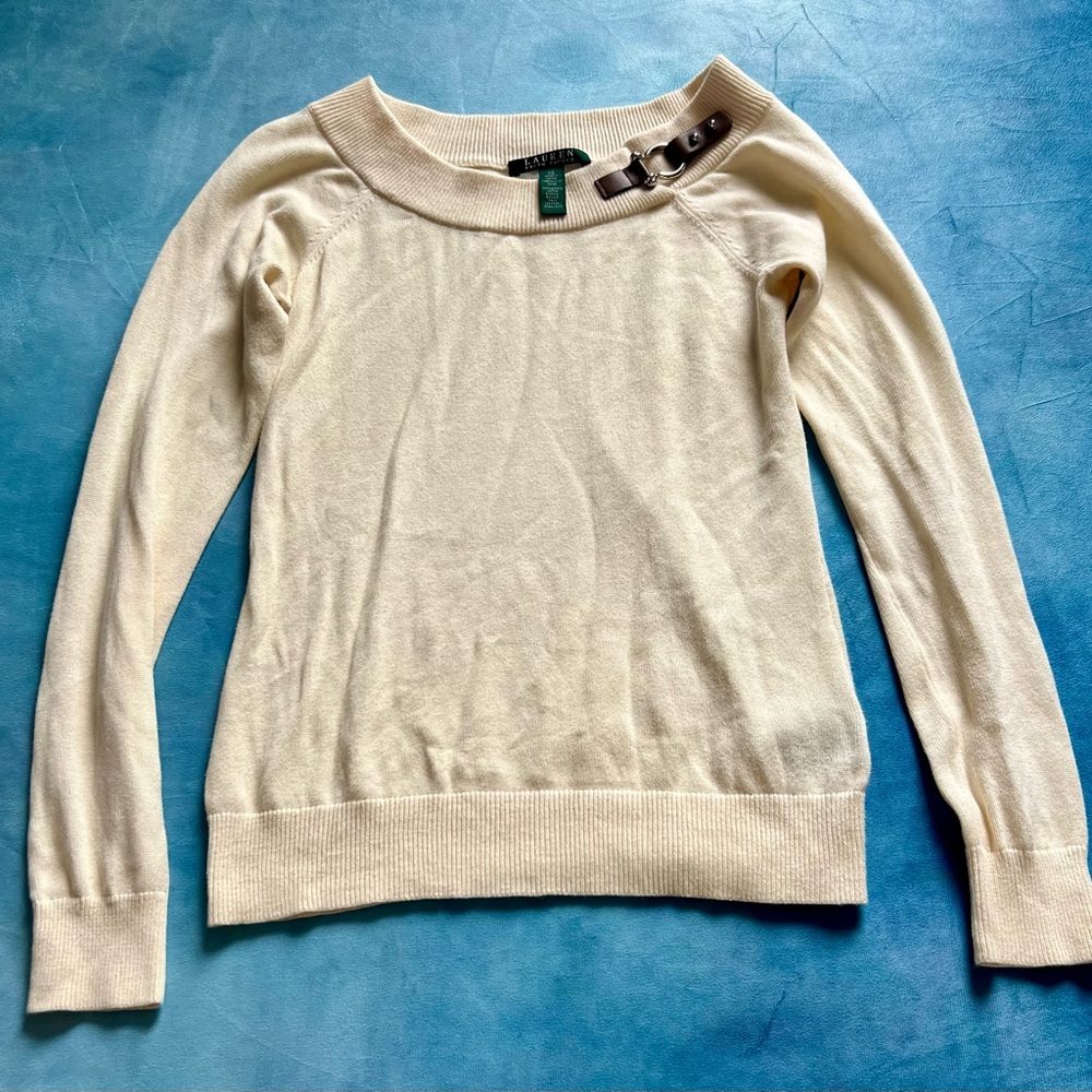 Lauren by Ralph Lauren women’s cream sweater